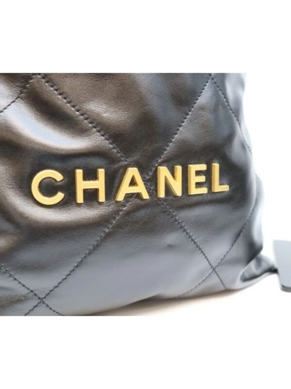 Chanel Black 22 Shiny Calf Small Backpack